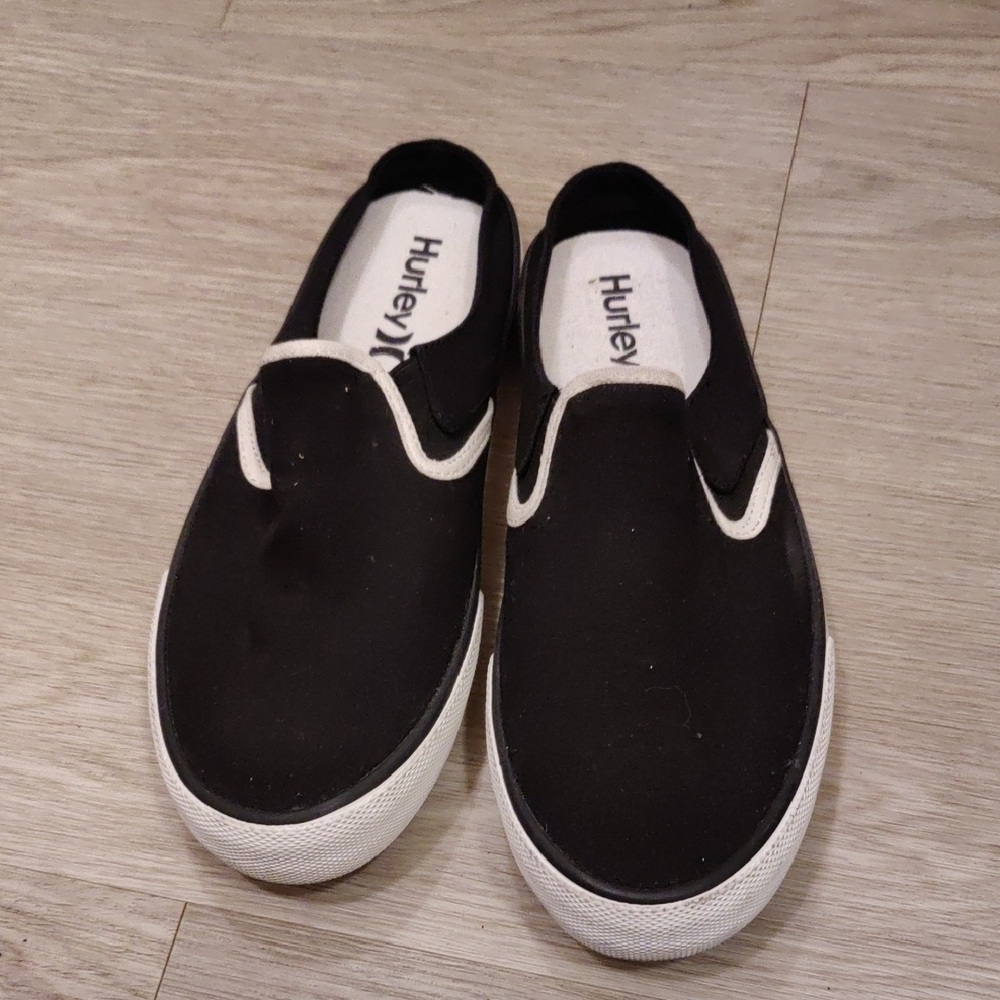 Hurley Womens Black Slip Ons Kayo Mules sz 8 Y2K Cottagecore Retro Trendy